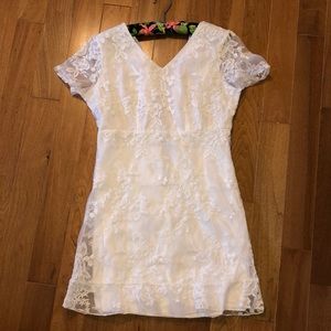 White lace dress